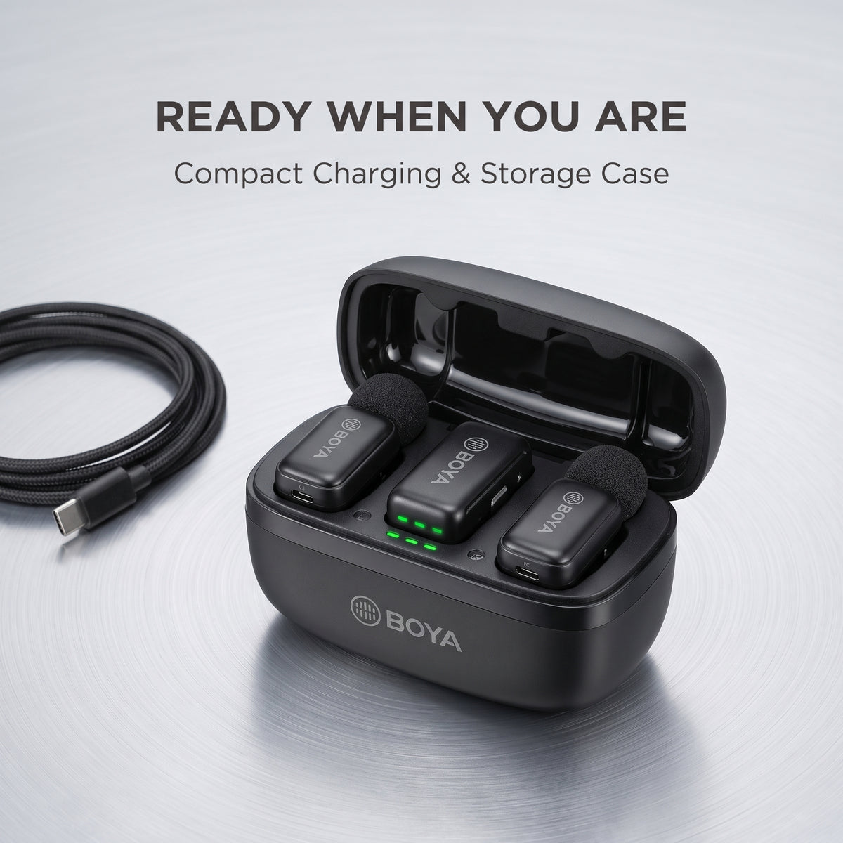BOYA BY-MW10 Dual Wireless Lavalier Microphone – 2.4GHz Noise Reduction Mic for Vlogging, YouTube, TikTok & Live Streaming