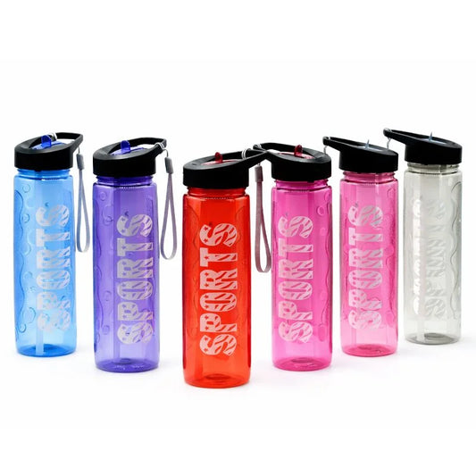 Blue Stylish Water Sport Bottle 1000ml with Straw | Leakproof BPA-Free Hydration Bottle for School, Gym & Travel
