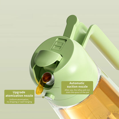 2-in-1 Glass Oil Dispenser & Sprayer Bottle (400ml)