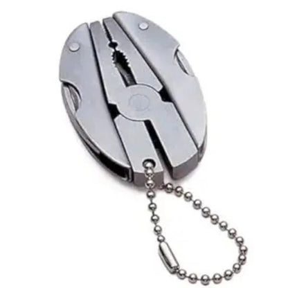 Stainless Steel Outdoor Portable Multitool Plier Knife | Mini Keychain Multi Tool with Screwdriver & Pouch