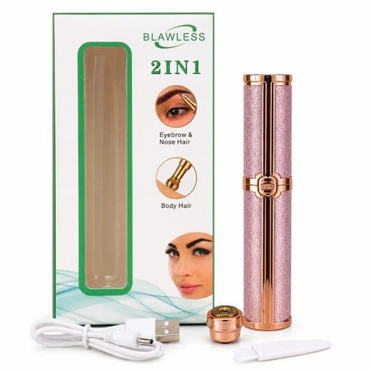Silky Smooth Skin in Seconds ✨ | 2-in-1 Facial Hair Remover & Eyebrow Trimmer | USB Rechargeable