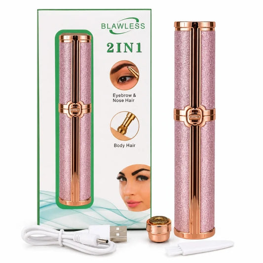Silky Smooth Skin in Seconds ✨ | 2-in-1 Facial Hair Remover & Eyebrow Trimmer | USB Rechargeable