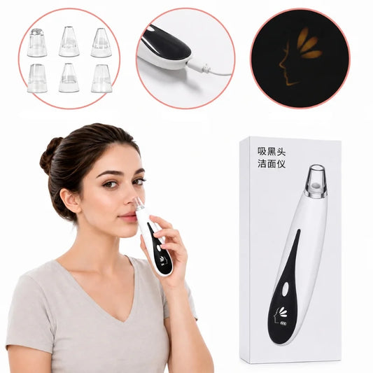 Clear Pores Instantly 🖤 | Rechargeable Blackhead Remover Vacuum | Deep Pore Cleansing Device