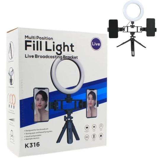 Look Like a Pro on Camera 📸 | 6-Inch Selfie Ring Light with Tripod & Phone Holder | 3 Color Modes