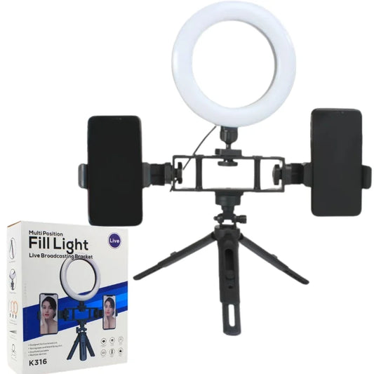 Look Like a Pro on Camera 📸 | 6-Inch Selfie Ring Light with Tripod & Phone Holder | 3 Color Modes